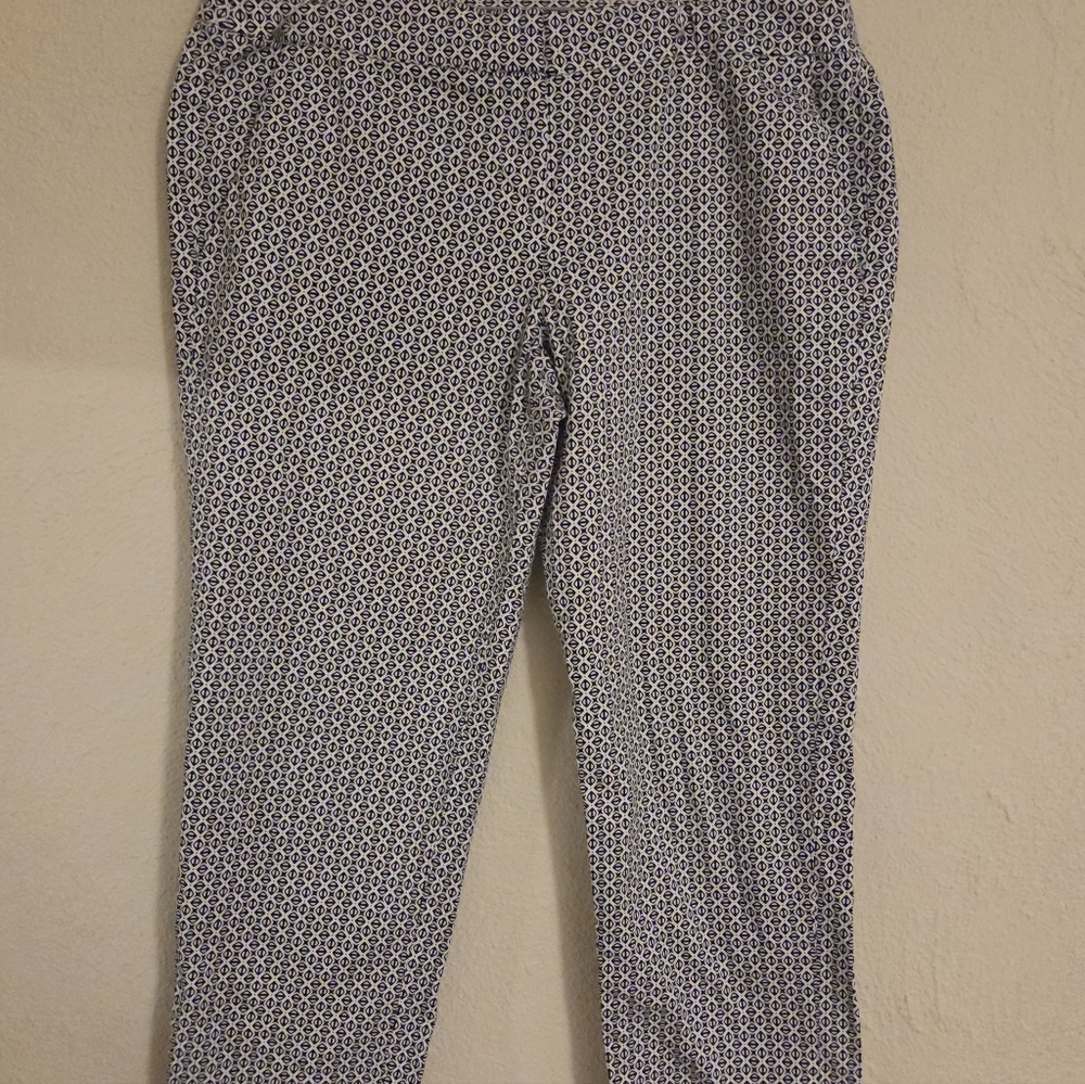 Patterned Black and White Pants